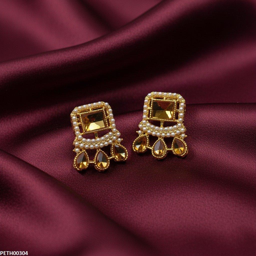 Rectangle/Tear Stone Tops Pair - PETH00304 MZM