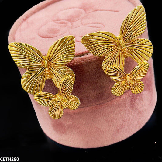 Lines Butterfly's Tops Earrings - CETH280 SDQ