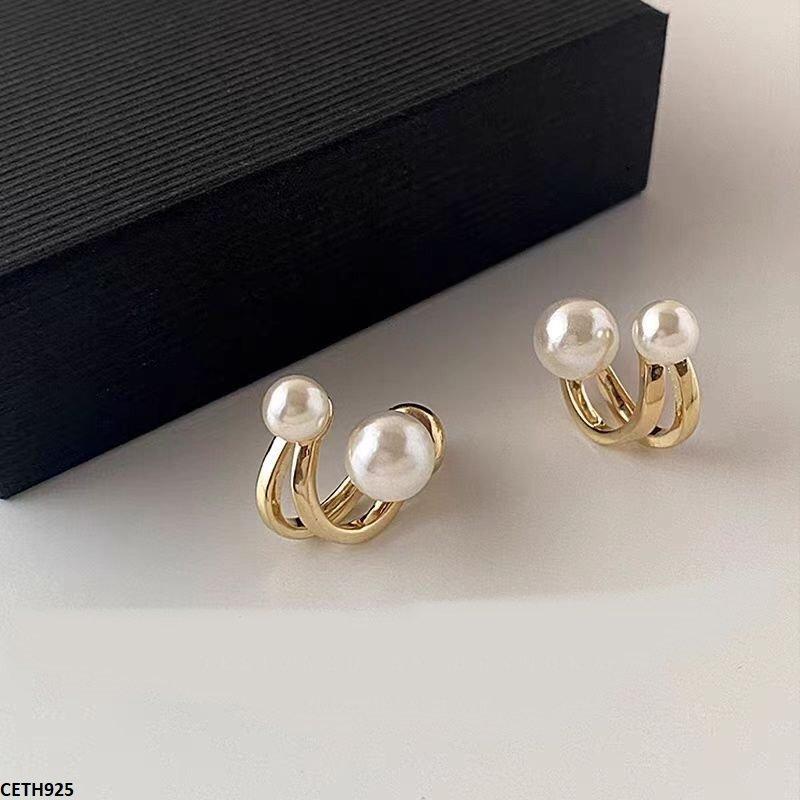 Double Pearl Korean Studs Pair - CETH925 YYZ
