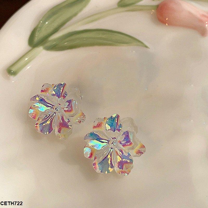Sparkle Flower Earrings Tops - CETH722 YYZ