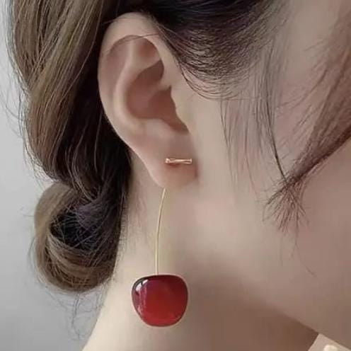 Korean Cherry Drop Earrings - CEDH00622 LSH