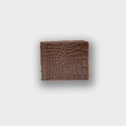 Croco Pattern Leather Wallet