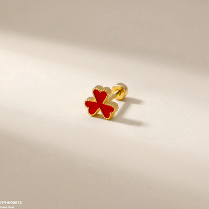 Clover Flower Stainless Steel Nose Pin NTHH00076 view 8