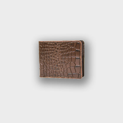 Croco Pattern Leather Wallet