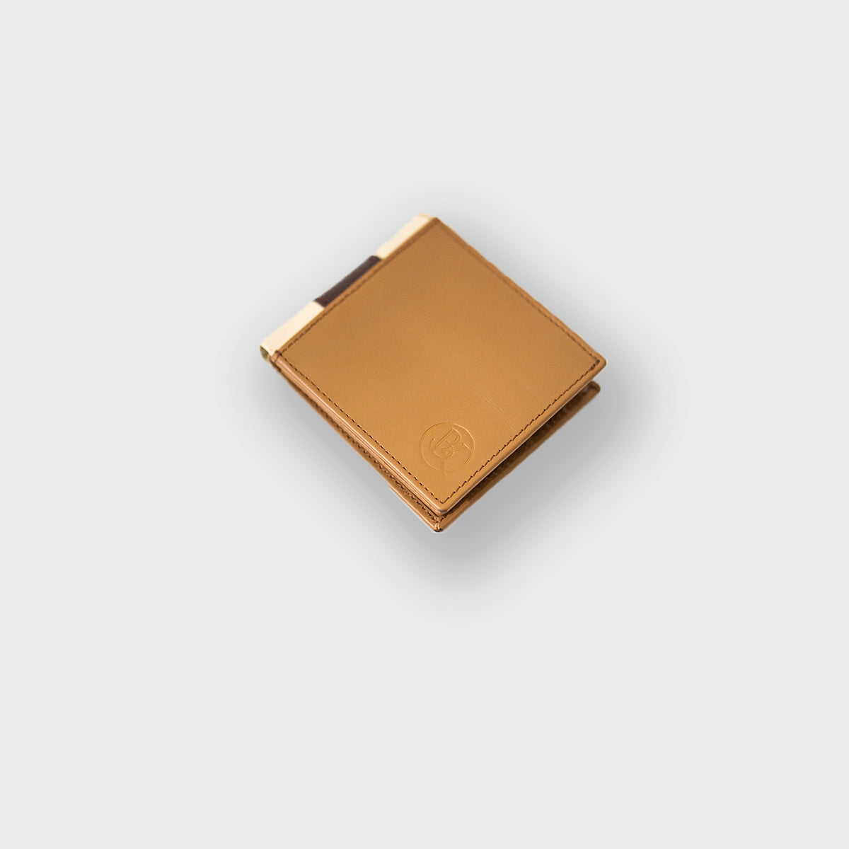 Brown Beige Leather Wallet
