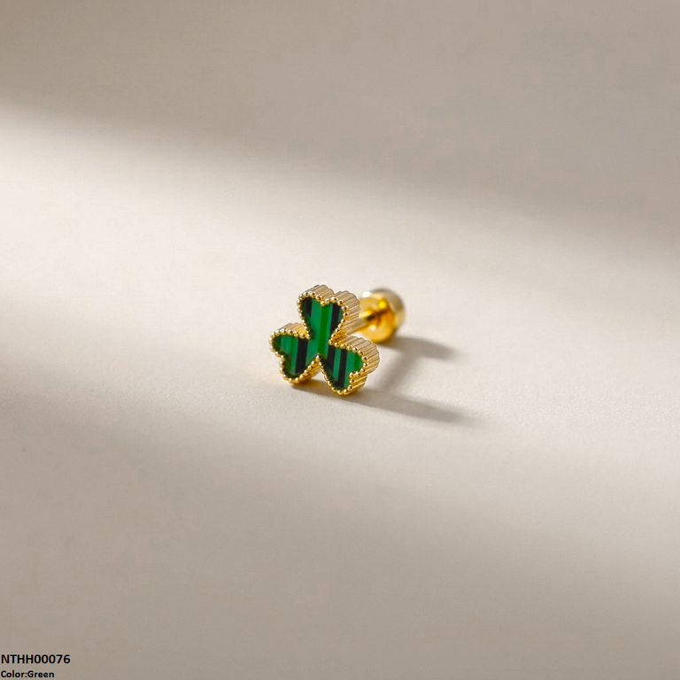 Clover Flower Stainless Steel Nose Pin NTHH00076 view 7