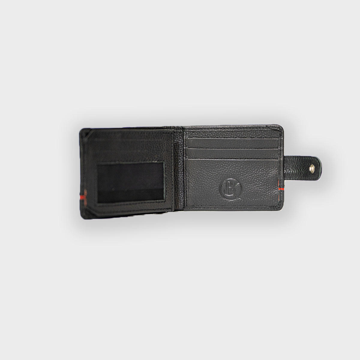 Crimson Black Leather Wallet