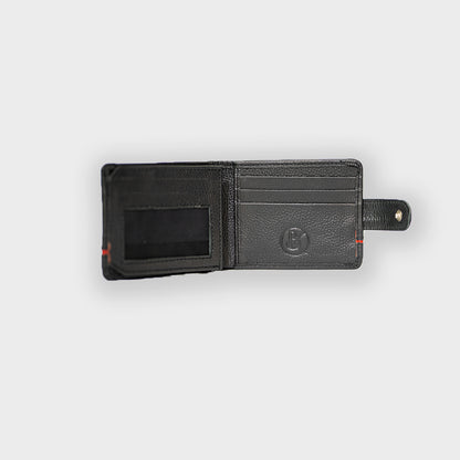 Crimson Black Leather Wallet