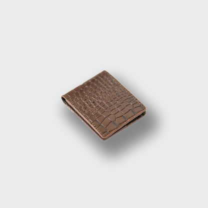 Croco Pattern Leather Wallet