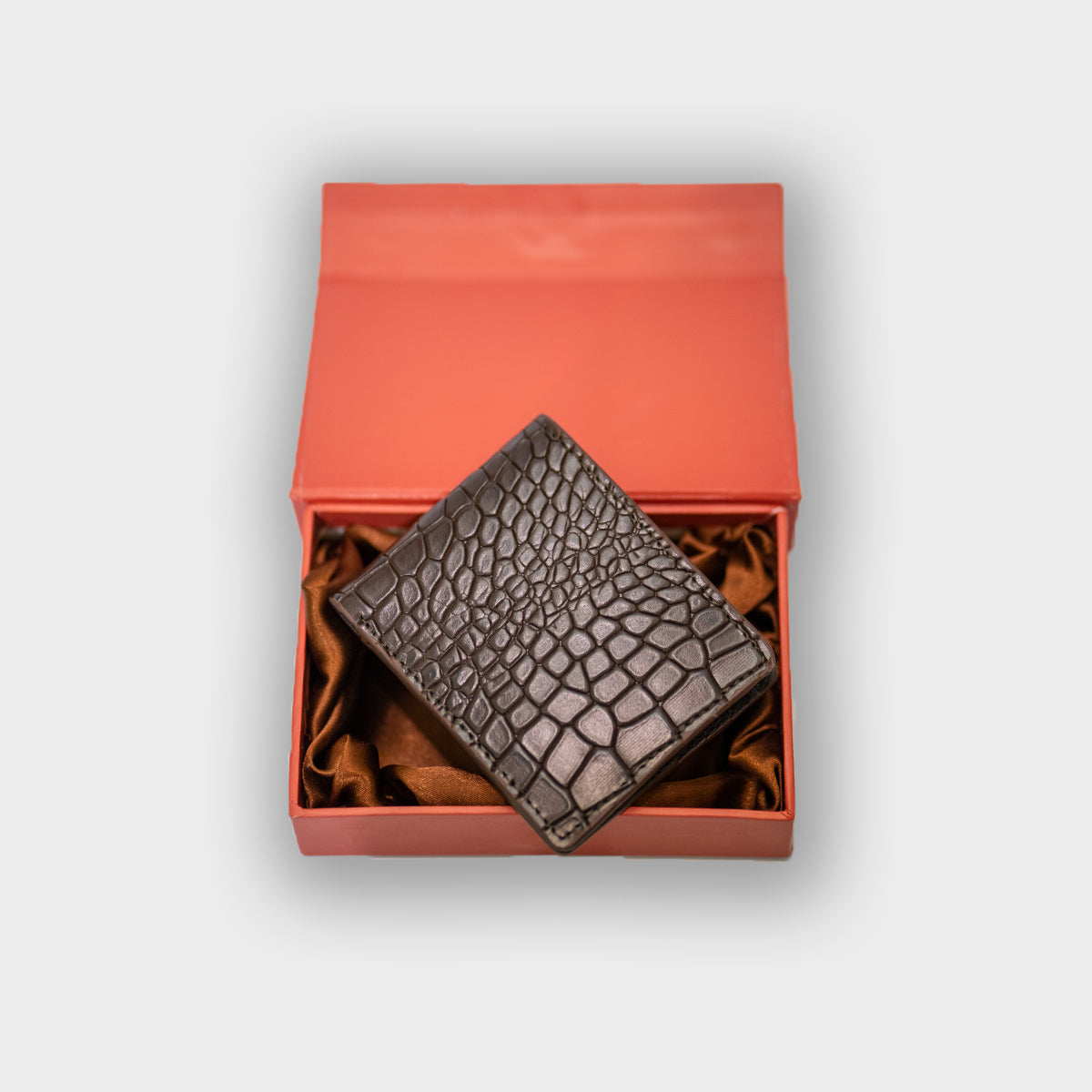 Croco Pattern Leather Wallet