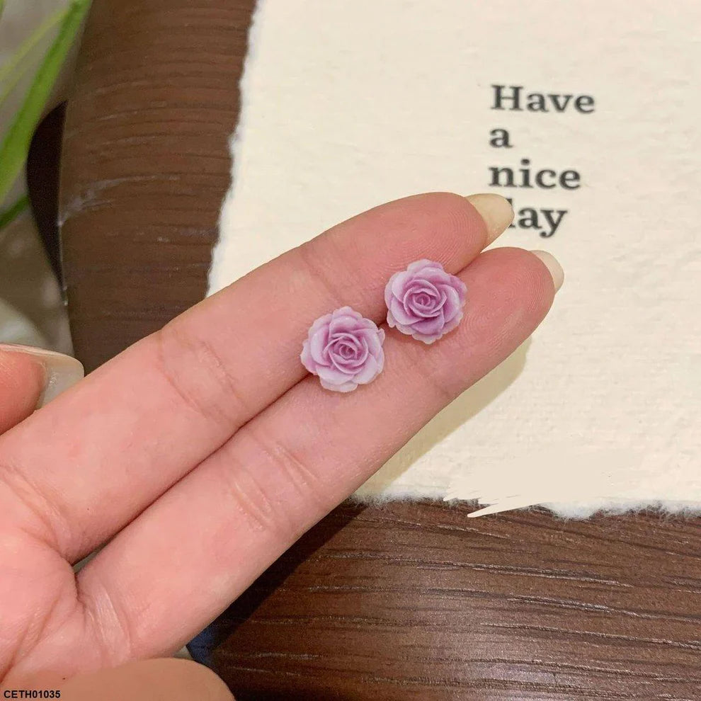 Flower Stud Korean Tops Pair - CETH01035 HJF