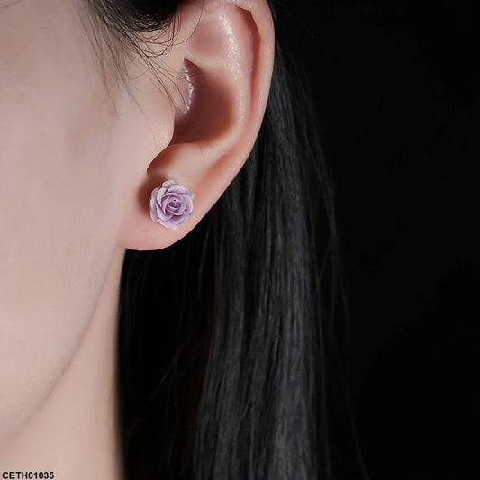 Flower Stud Korean Tops Pair - CETH01035 HJF