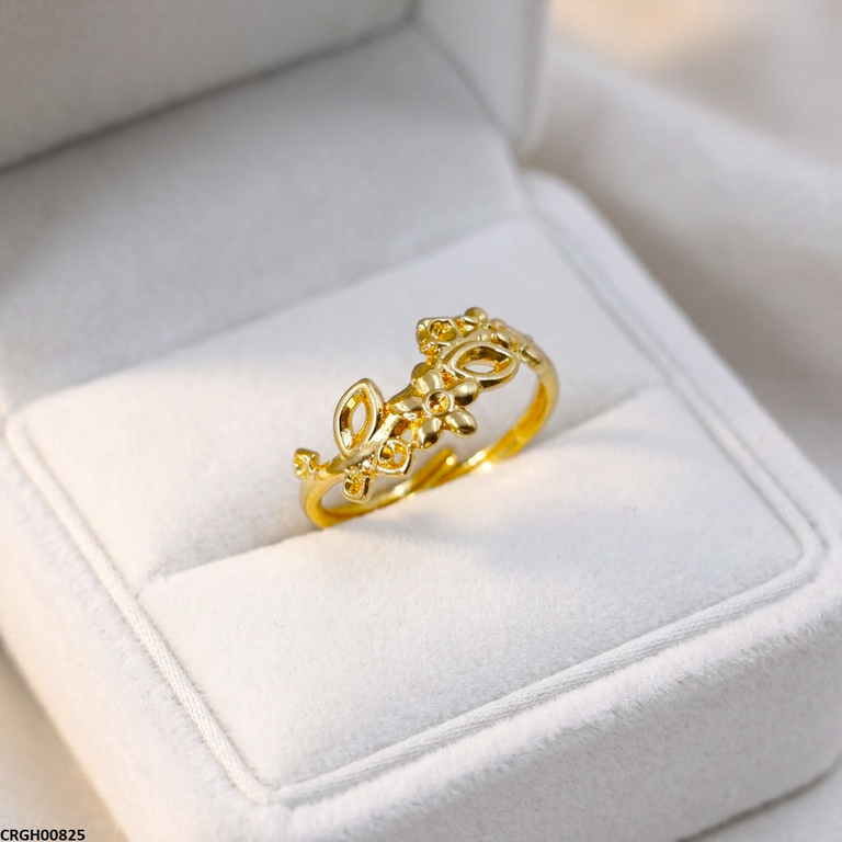 Stainless Steel Petal Flower Ring Adjustable CRGH00825 view 3