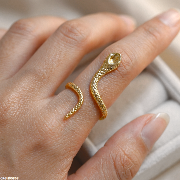 Snake Stainless Steel Ring Adjustable CRGH00868 view 2