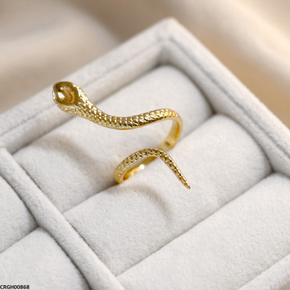 Snake Stainless Steel Ring Adjustable CRGH00868 view 4