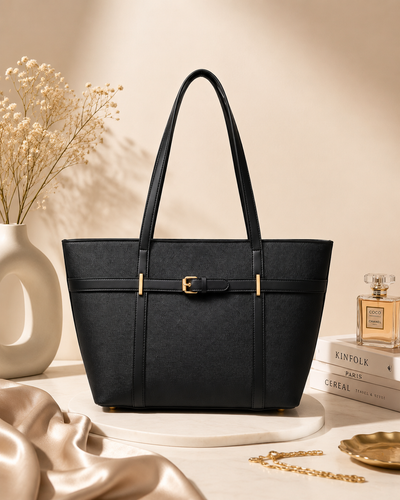Modern Black Tote Bag - BBLM0104