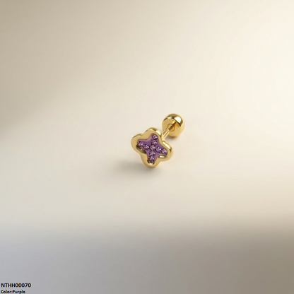 Clover Flower Stainless Steel Nose Pin NTHH00070 view 11