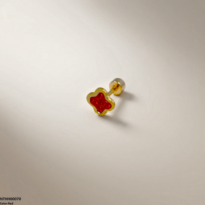 Clover Flower Stainless Steel Nose Pin NTHH00070 view 10