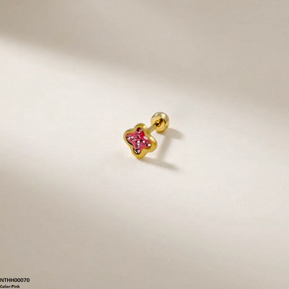 Clover Flower Stainless Steel Nose Pin NTHH00070 view 9
