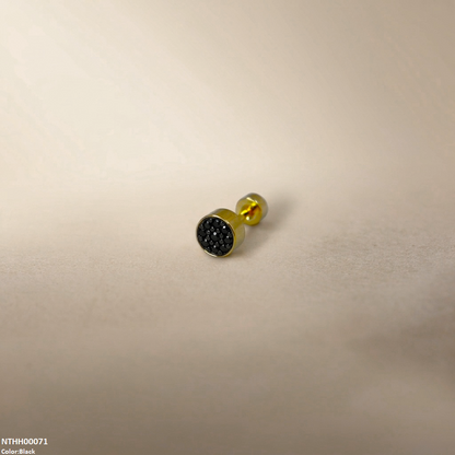 Round Stone Stainless Steel Nose Pin NTHH00071 view 10