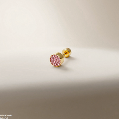 Round Stone Stainless Steel Nose Pin NTHH00071 view 8