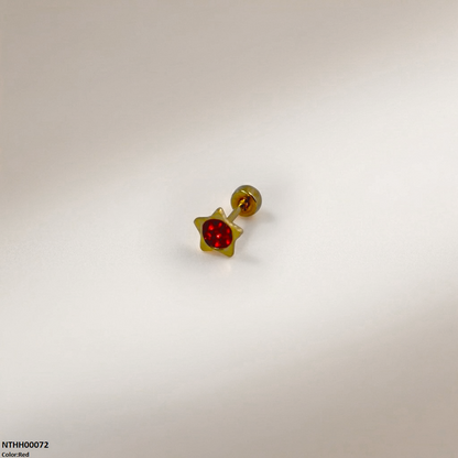 Star Round Stone Stainless Steel Nose Pin NTHH00072 view 12
