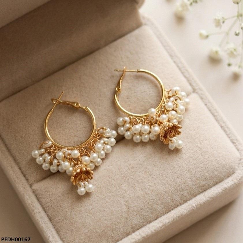 Kashmiri Jhumki Bell Drop Earrings PEDH00167 view 4