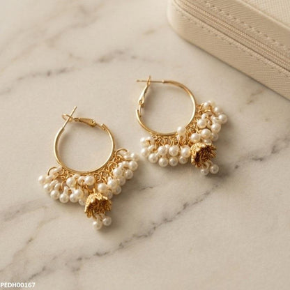 Kashmiri Jhumki Bell Drop Earrings PEDH00167 view 3