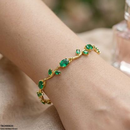 High Zircon Tulip Leaf Bracelet TBCH00633 view 21