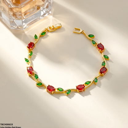 High Zircon Tulip Leaf Bracelet TBCH00633 view 11