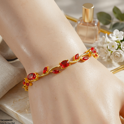 High Zircon Tulip Leaf Bracelet TBCH00633 view 25