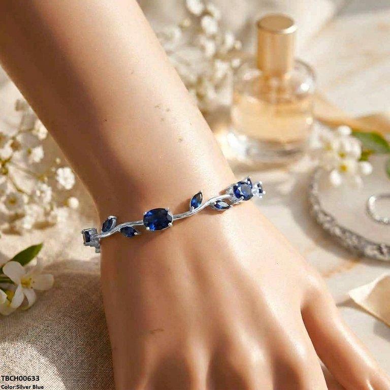 High Zircon Tulip Leaf Bracelet TBCH00633 view 27