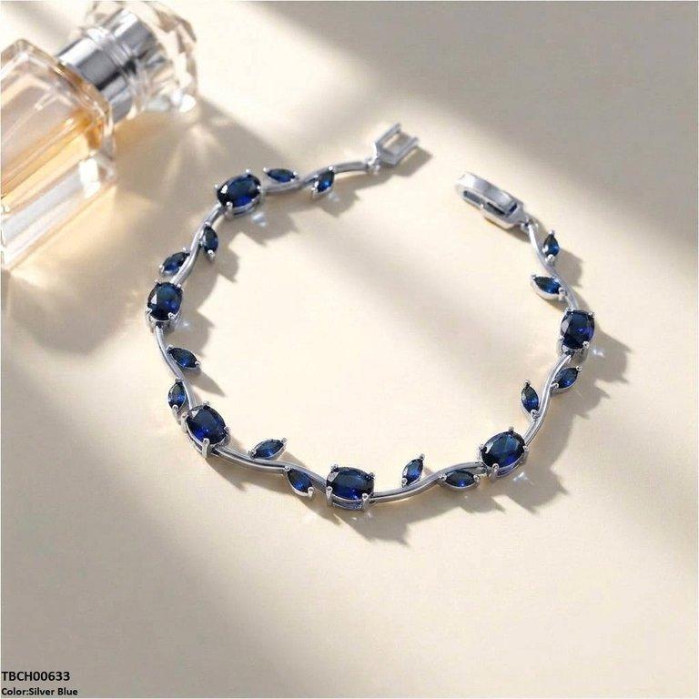 High Zircon Tulip Leaf Bracelet TBCH00633 view 19