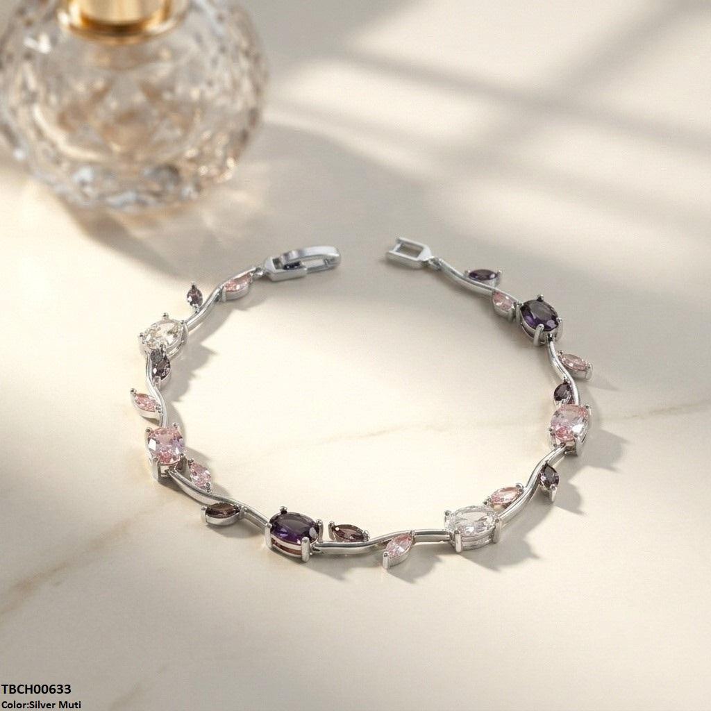 High Zircon Tulip Leaf Bracelet TBCH00633 view 18