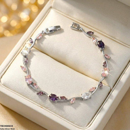High Zircon Tulip Leaf Bracelet TBCH00633 view 17