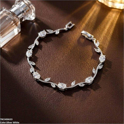 High Zircon Tulip Leaf Bracelet TBCH00633 view 14