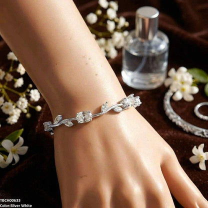 High Zircon Tulip Leaf Bracelet TBCH00633 view 29