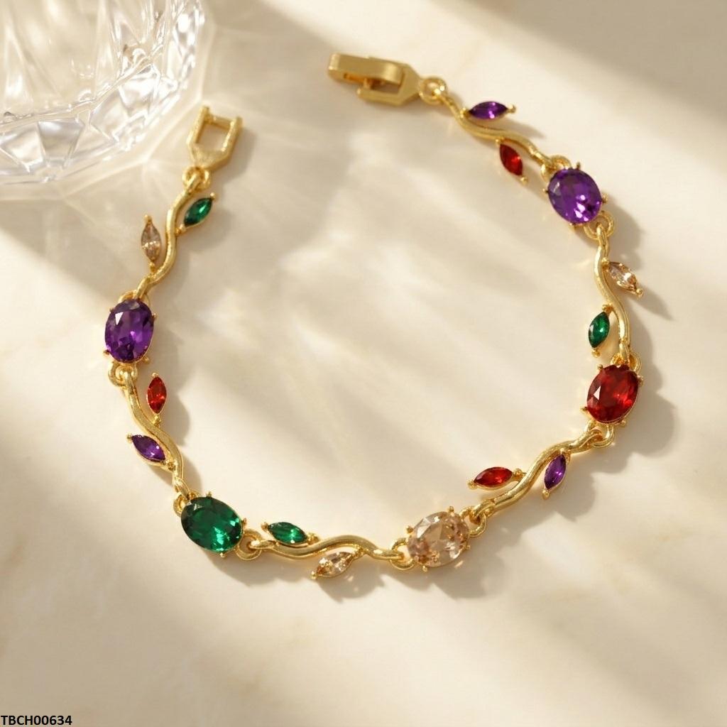 Tulip Leaf Multi Stone Bracelet TBCH00634 view 4