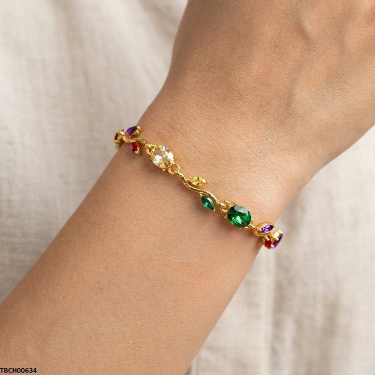 Tulip Leaf Multi Stone Bracelet TBCH00634 view 2