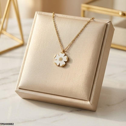 Stainless Steel Flower Drop Pendant TPSH00882 view 3