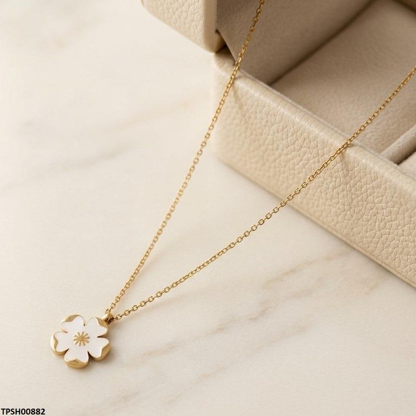 Stainless Steel Flower Drop Pendant TPSH00882 view 4