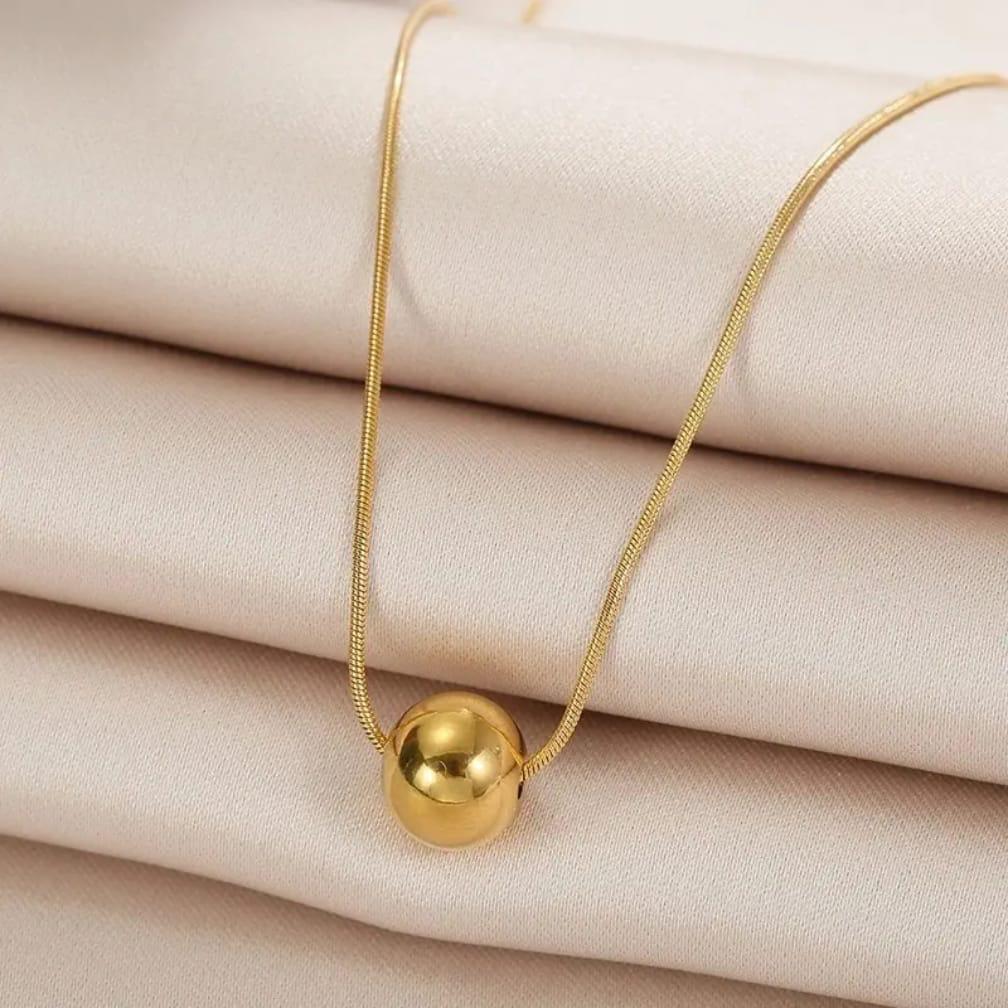 Korean Golden Chain Ball Pendant - SSJK001
