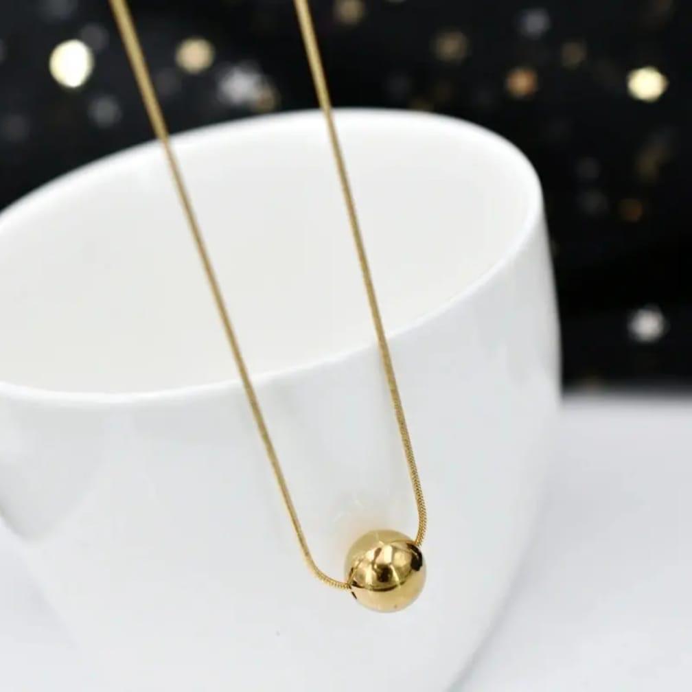 Korean Golden Chain Ball Pendant - SSJK001