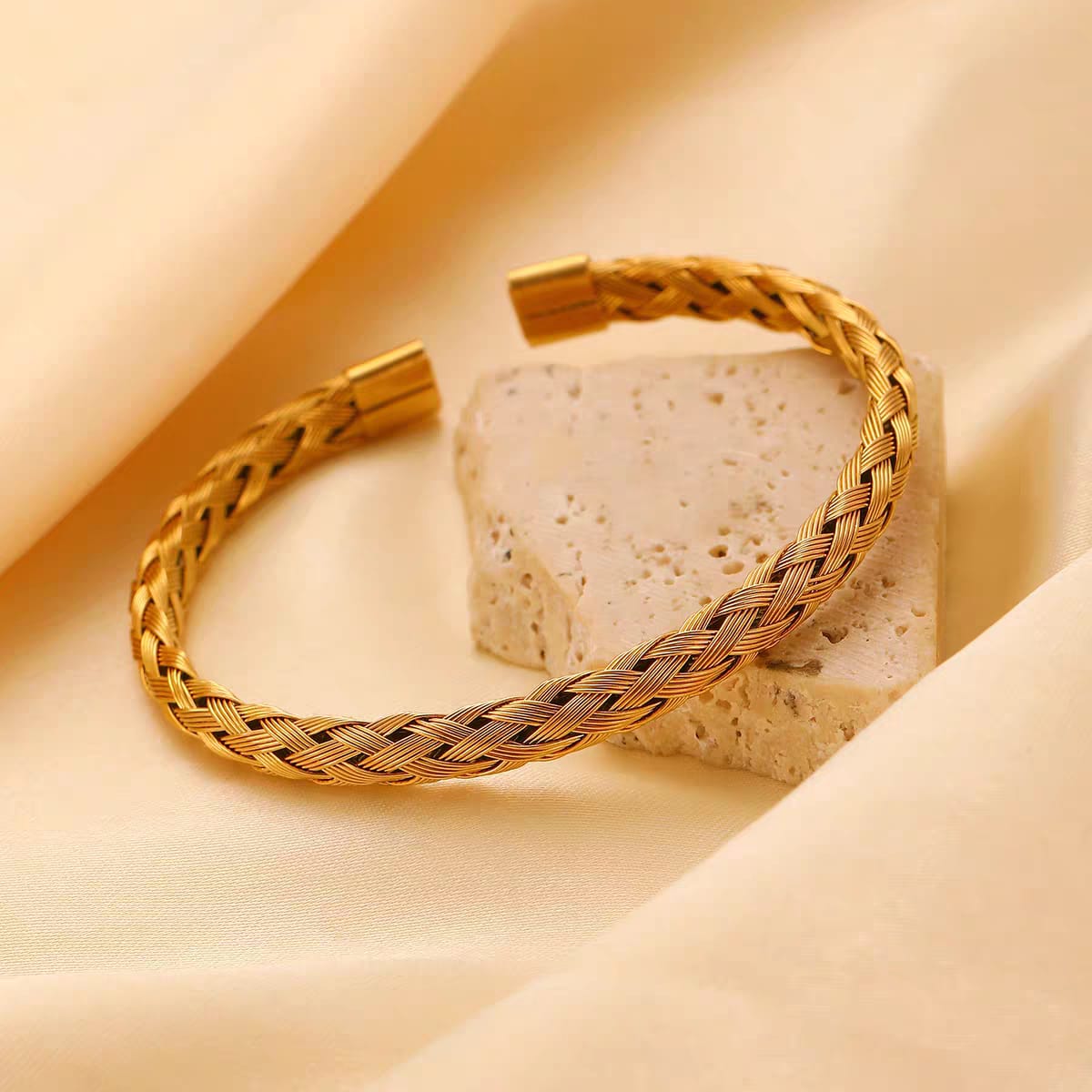 Modern Korean Golden Bracelet - SSJK0009