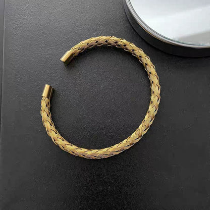 Modern Korean Golden Bracelet - SSJK0009