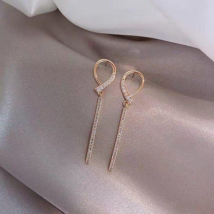 Geometrical Long Korean Earrings - SSJK018