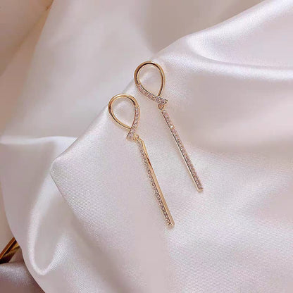 Geometrical Long Korean Earrings - SSJK018