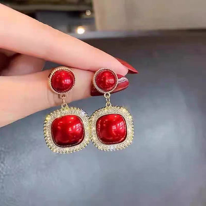 Angel Red Elegance Korean Earrings - SSJK0020