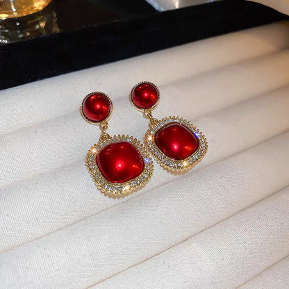 Angel Red Elegance Korean Earrings - SSJK0020