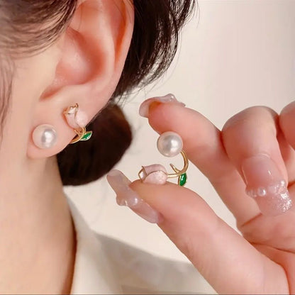 Modern Flower Korean Earrings - SSJK014